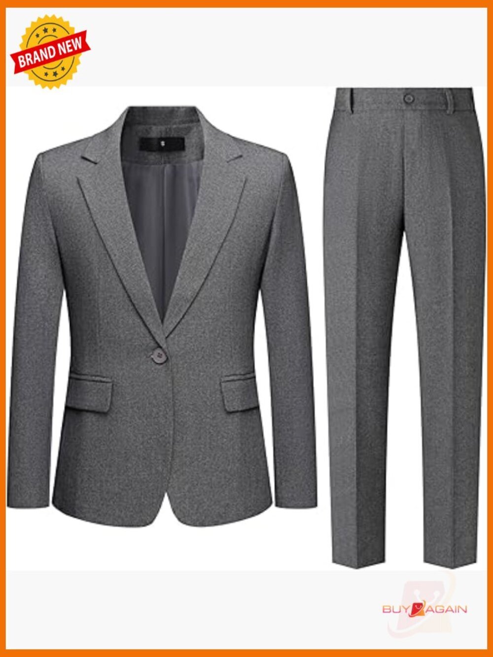 Dressy 2 Piece Pant Suit Blazer Set Business Professional
